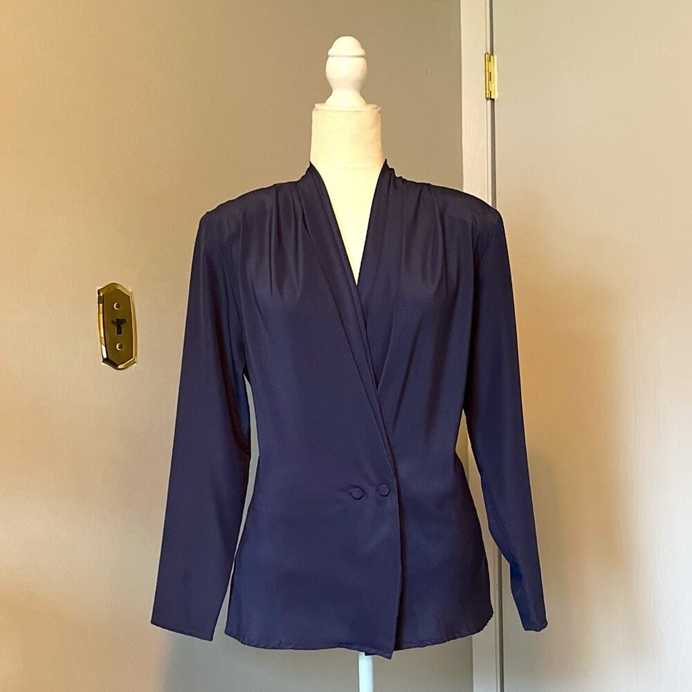 Vintage Blue Gray Blouse